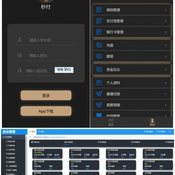 黑金支付跑分系统/大改UI修复多处BUG/网赚新模式/微信支付宝跑分