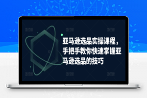 亚马逊选品实操课程，手把手教你快速掌握亚马逊选品的技巧