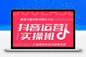 抖音运营实操班，掌握可盈利账号孵化方法，打造高效低成本获客系统