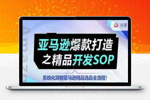 【训练营】亚马逊爆款打造之精品开发SOP，系统化洞察亚马逊精品选品全流程