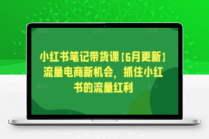 小红书笔记带货课【6月更新】流量电商新机会，抓住小红书的流量红利