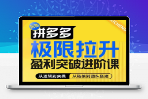 拼多多极限拉升盈利突破进阶课，​从算法到玩法，从玩法到团队搭建，体系化系统性帮助商家实现利润提升