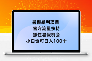 暑假暴利直播项目，官方流量扶持，把握暑假机会【揭秘】