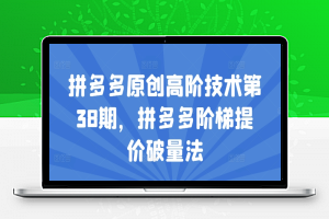 拼多多原创高阶技术第38期，拼多多阶梯提价破量法