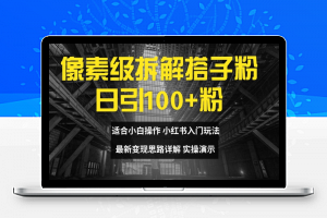 像素级拆解搭子粉，日引100+，小白看完可上手，最新变现思路详解【揭秘】