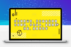 京东爆款运营，京东商家业绩增长必修课，学会选品，掌握搜索技能，提高排名等