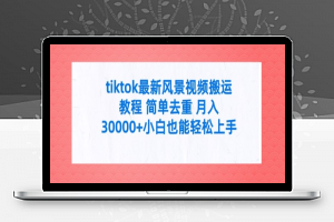 tiktok最新风景视频搬运教程 简单去重 月入3W+小白也能轻松上手【揭秘】