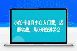 小红书电商小白入门课，店群实战，从0开始到学会