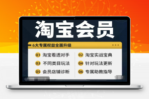 淘宝会员【淘宝所有课程，全面分析对手】，初级到高手全系实战宝典